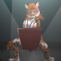 Mieze-stripper-pose